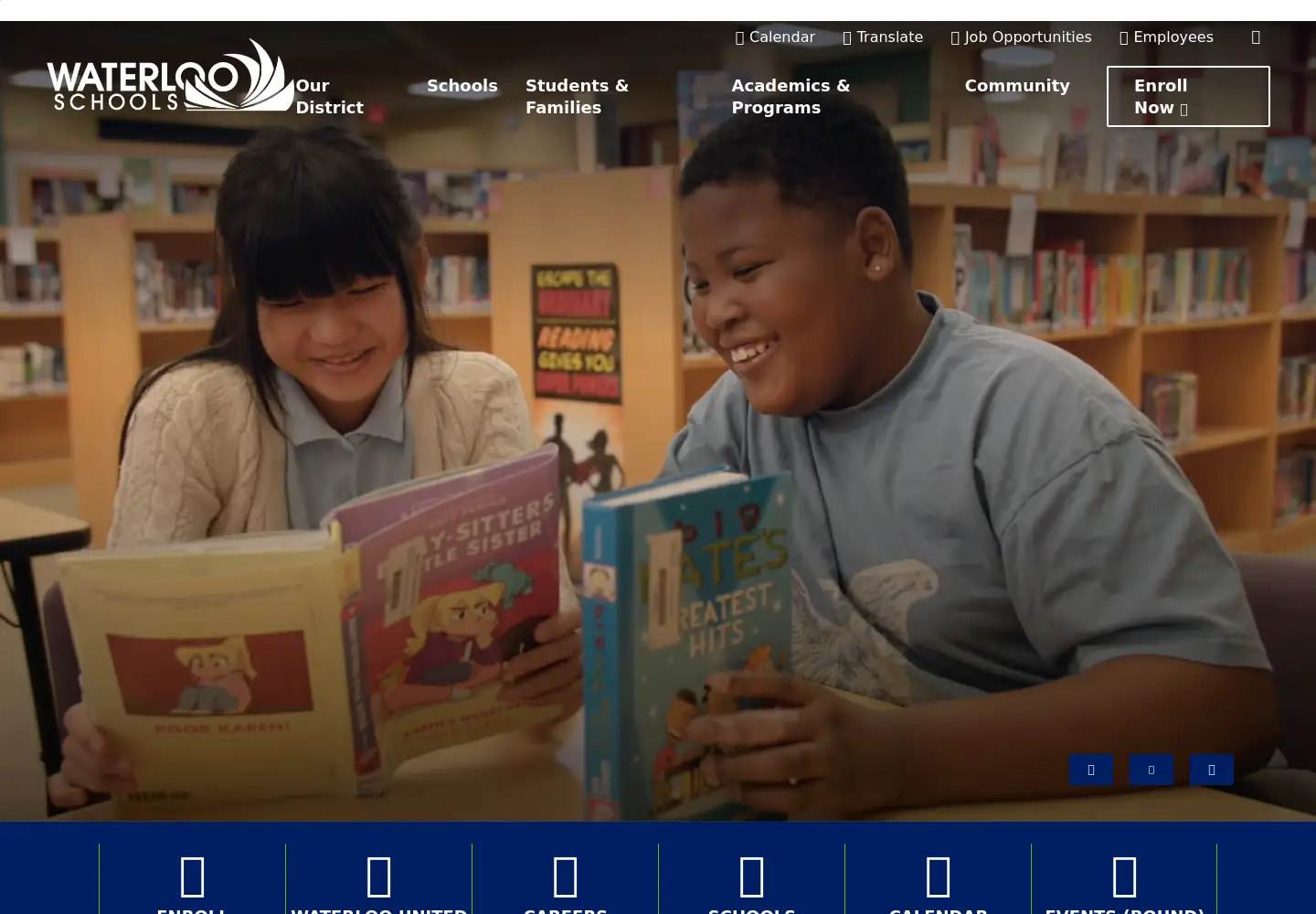 Screenshot of waterlooschools.org
