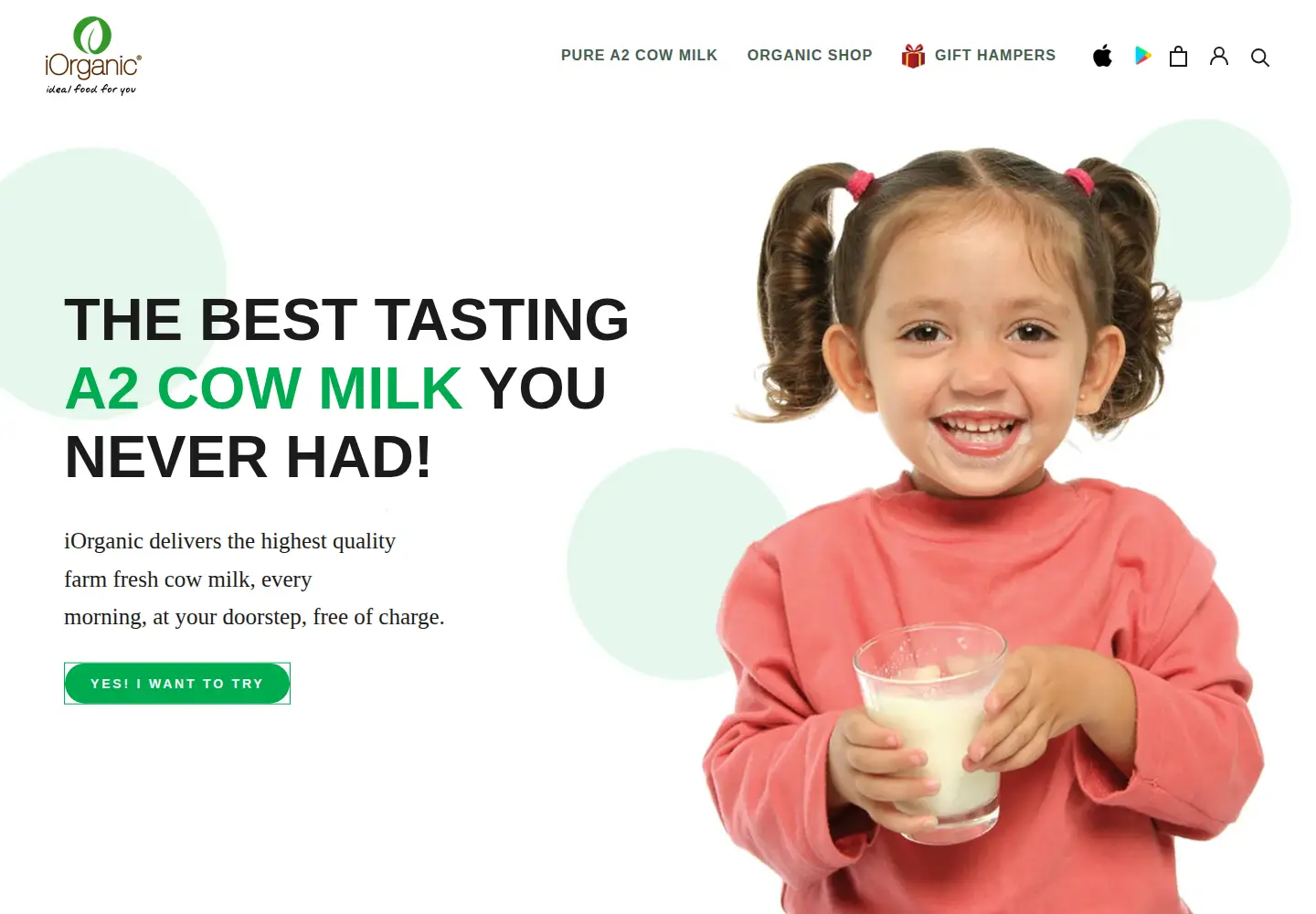 Screenshot of iorganicmilk.com