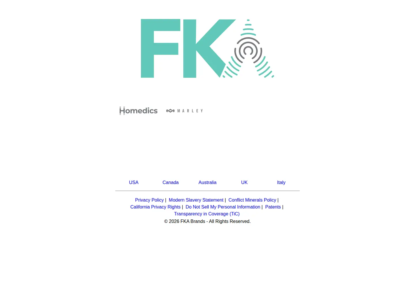 Screenshot of fkabrands.com