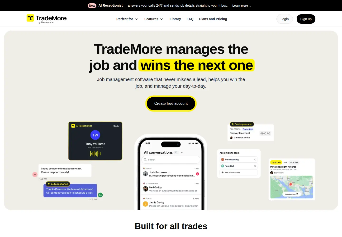 Captured homepage of trademore.uk in the current scan
