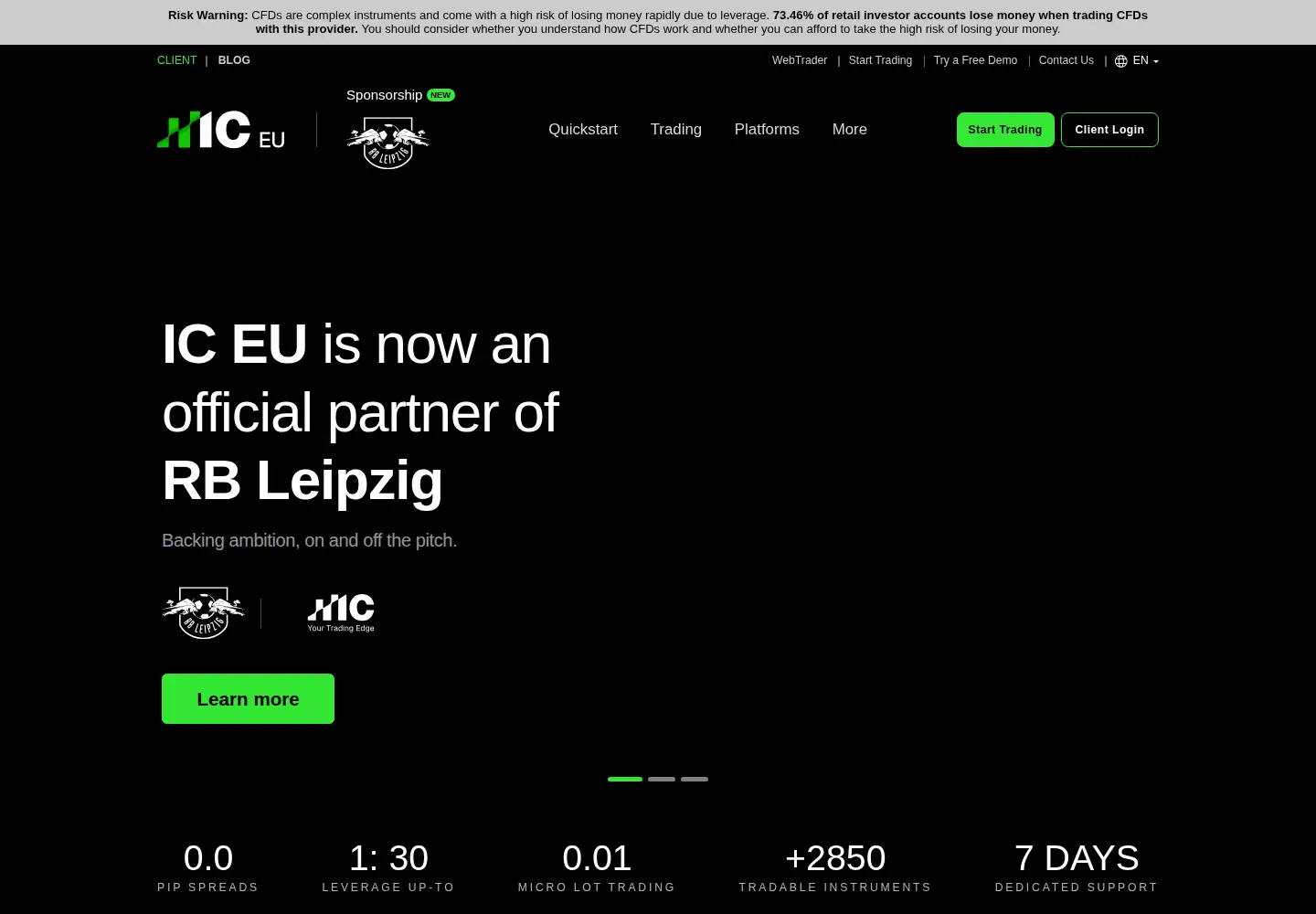 Screenshot of icmarkets.eu