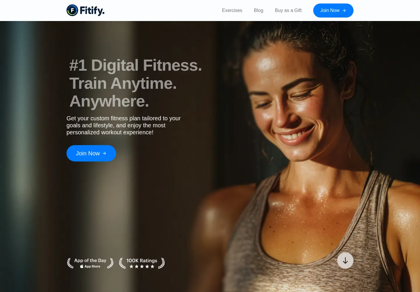 Captured homepage of gofitify.com in the current scan