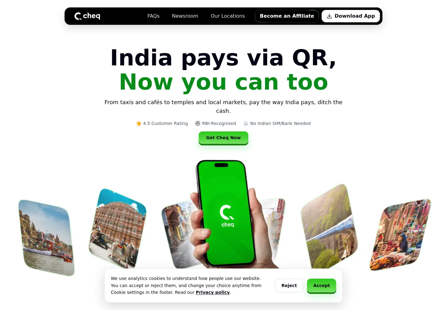 Captured homepage of chequpi.com in the current scan