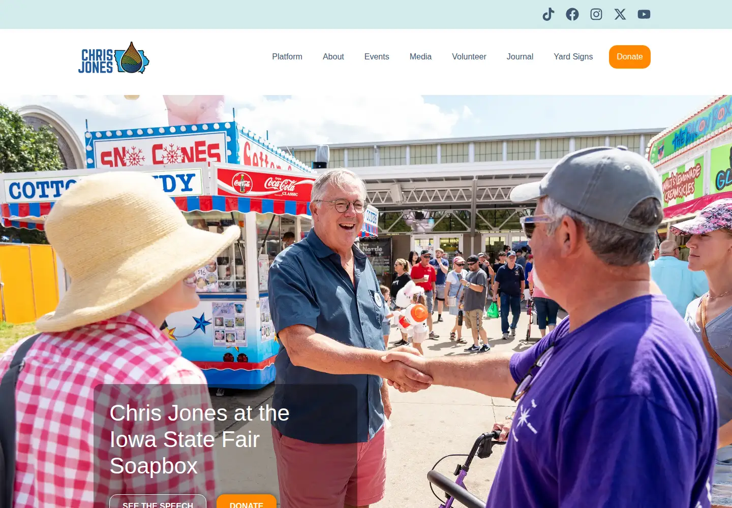 Screenshot of chrisjonesforiowa.com