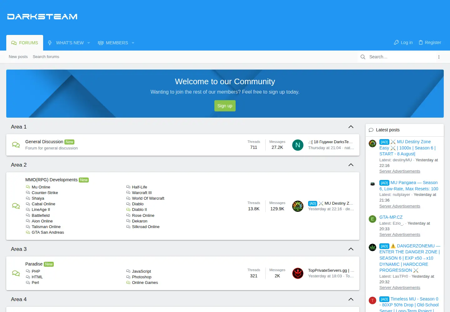 Screenshot of darksteam.net