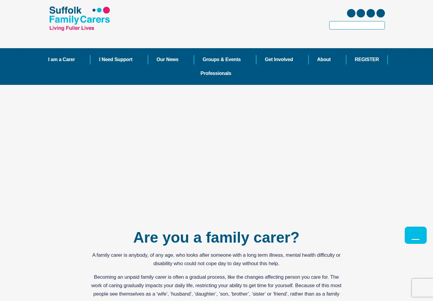 Screenshot of suffolkfamilycarers.org
