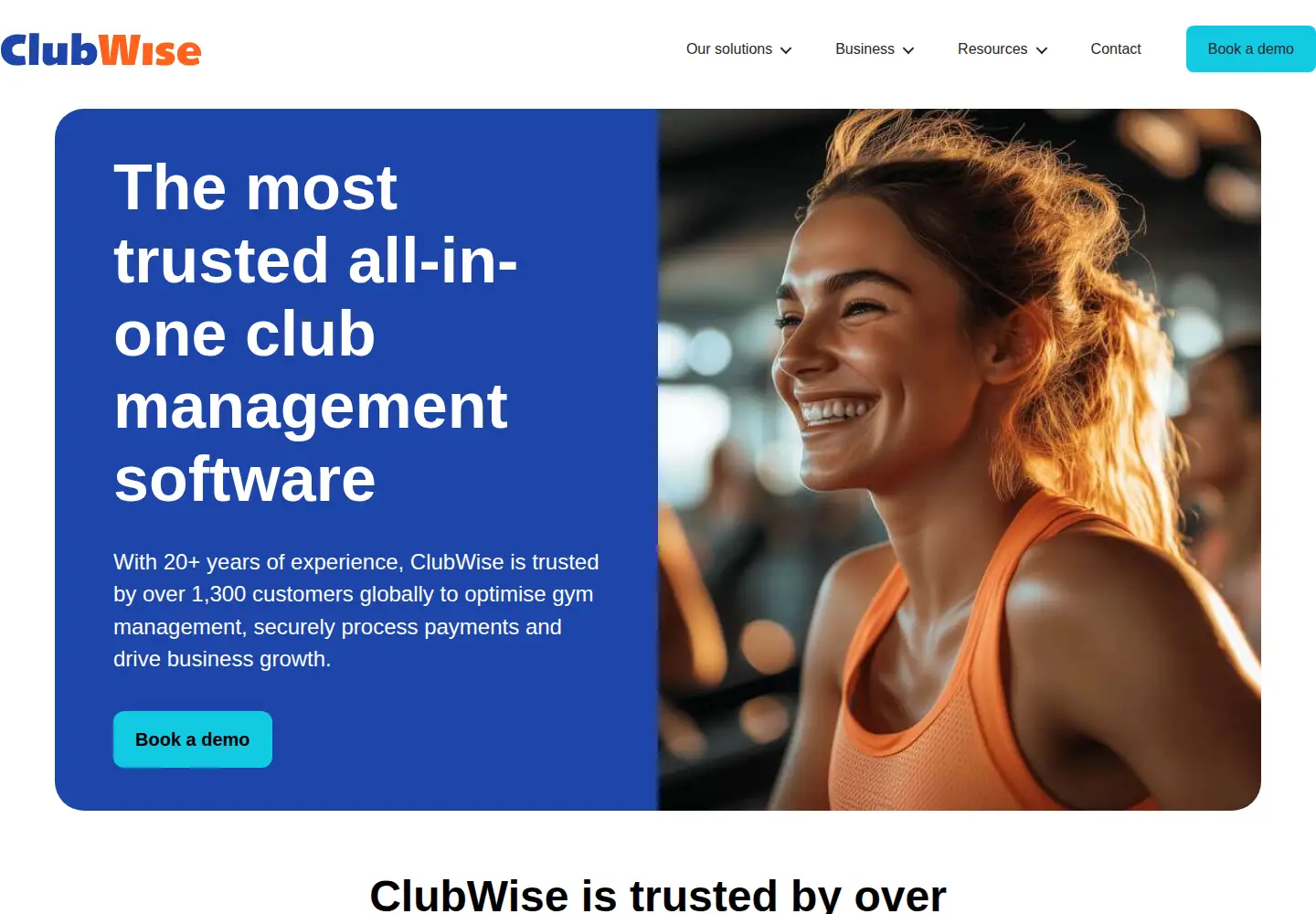 Screenshot of clubwise.com