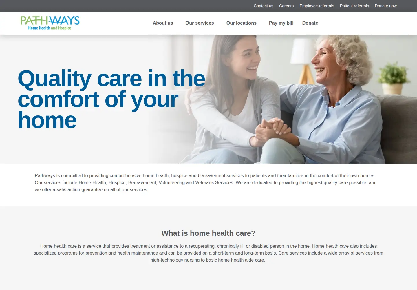 Screenshot of pathwayshealth.org