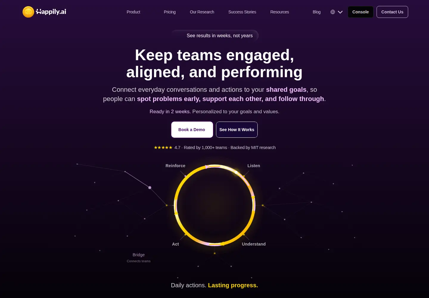 Screenshot of happily.ai