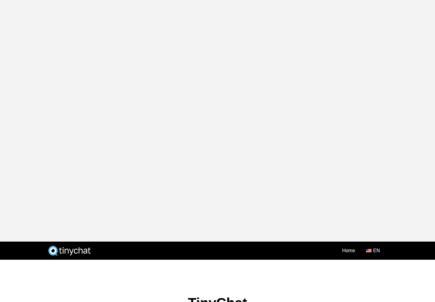 Captured homepage of tinychat.me in the current scan