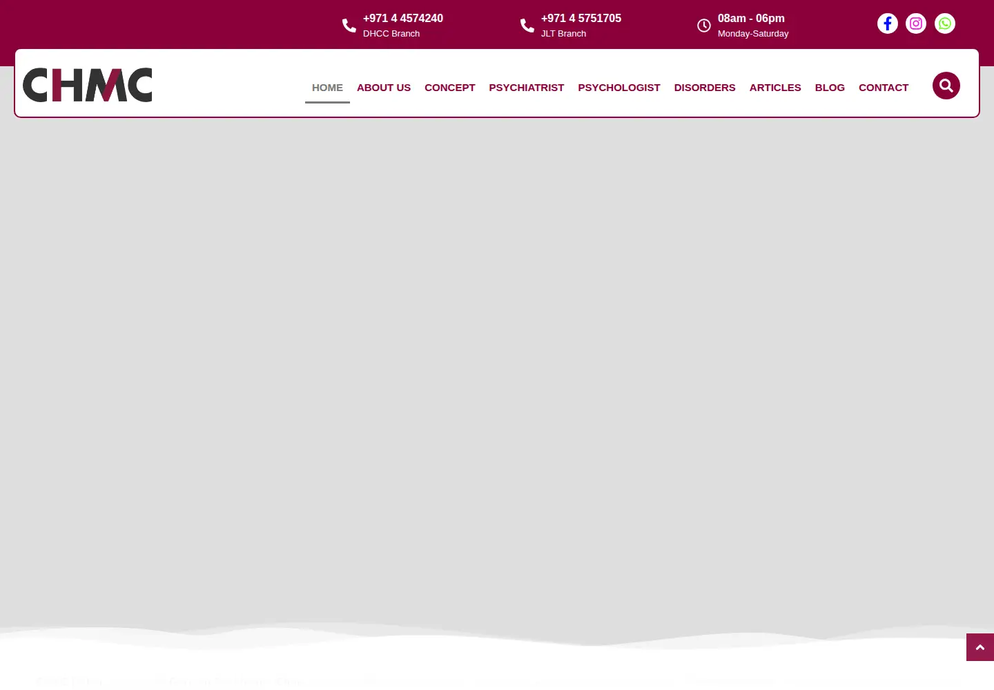 Screenshot of chmc-dubai.com