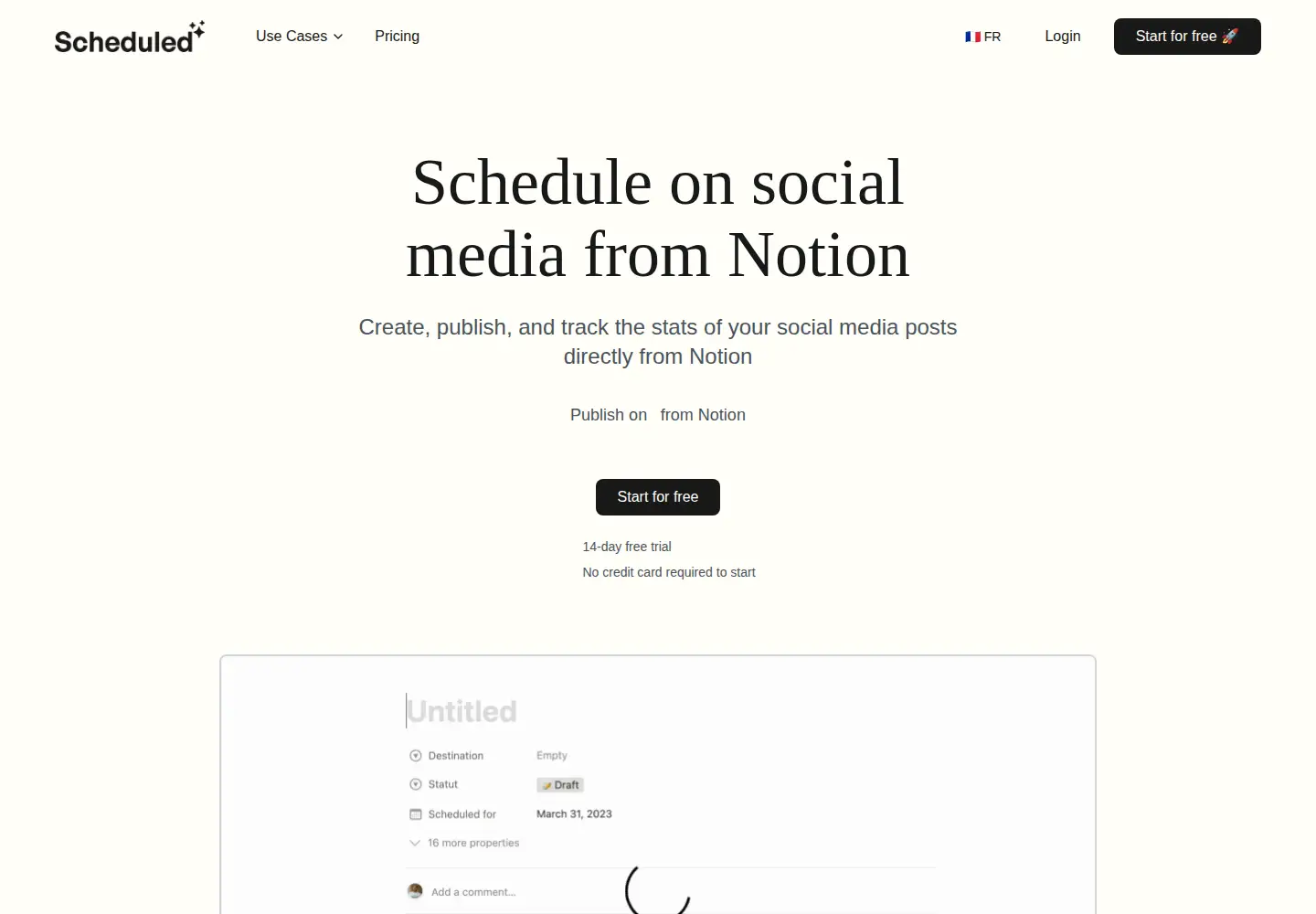 Captured homepage of scheduled.so in the current scan