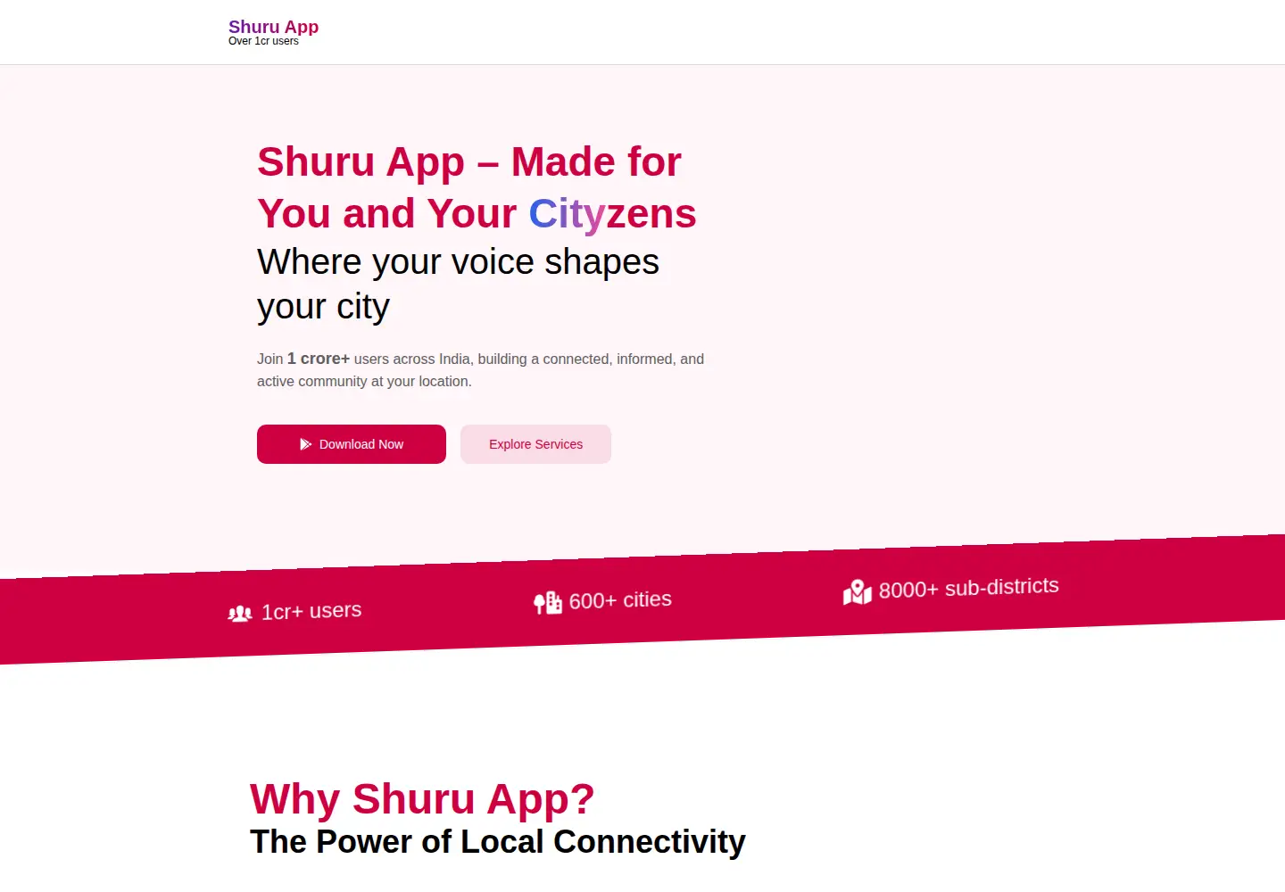 Captured homepage of shuru.co.in in the current scan