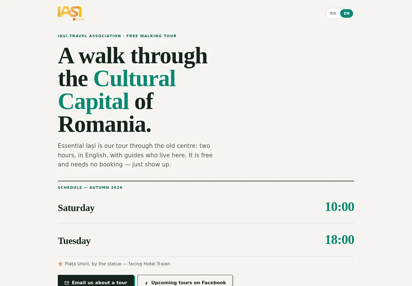 Screenshot of iasi.travel