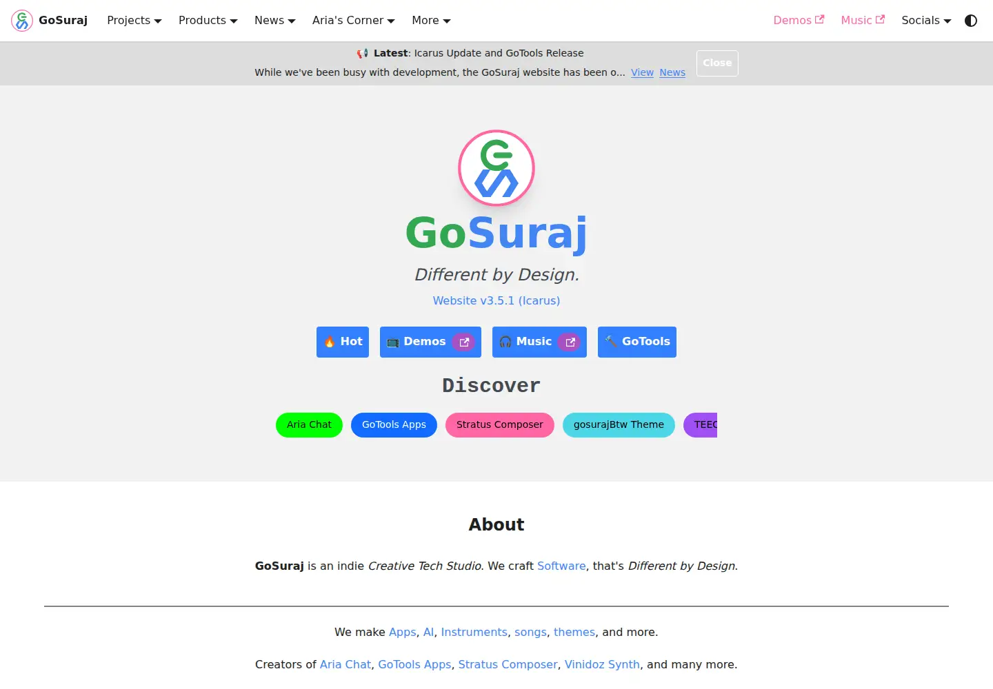 Captured homepage of gosuraj.com in the current scan