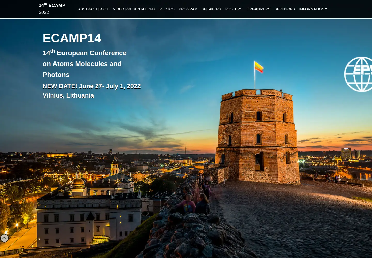 Captured homepage of ecamp14.org in the current scan