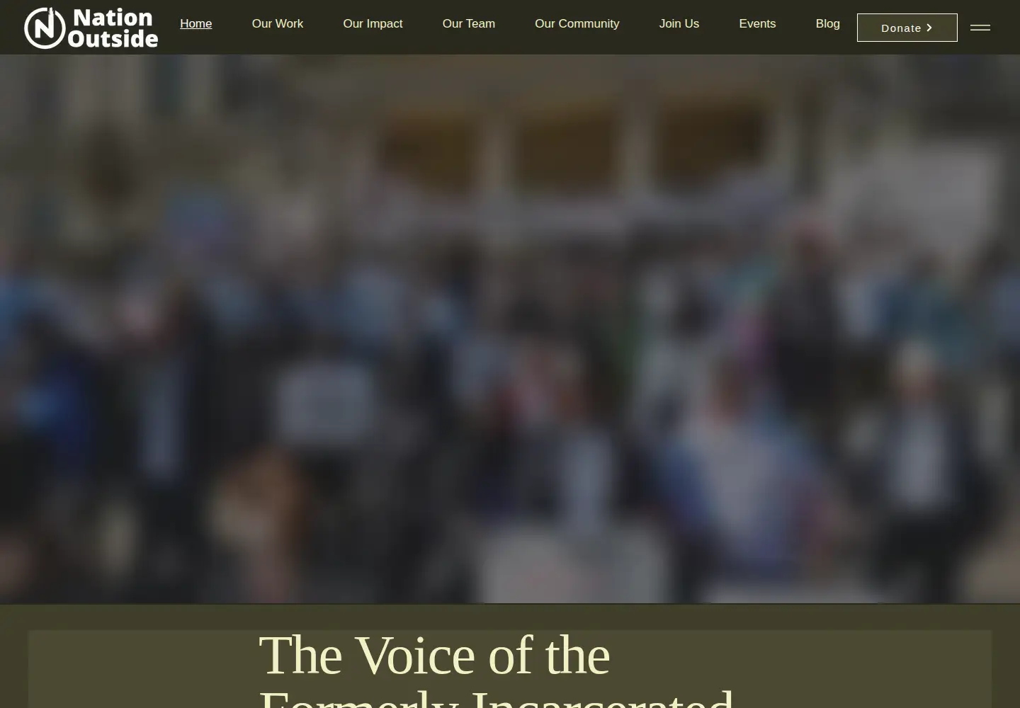 Captured homepage of nationoutside.org in the current scan