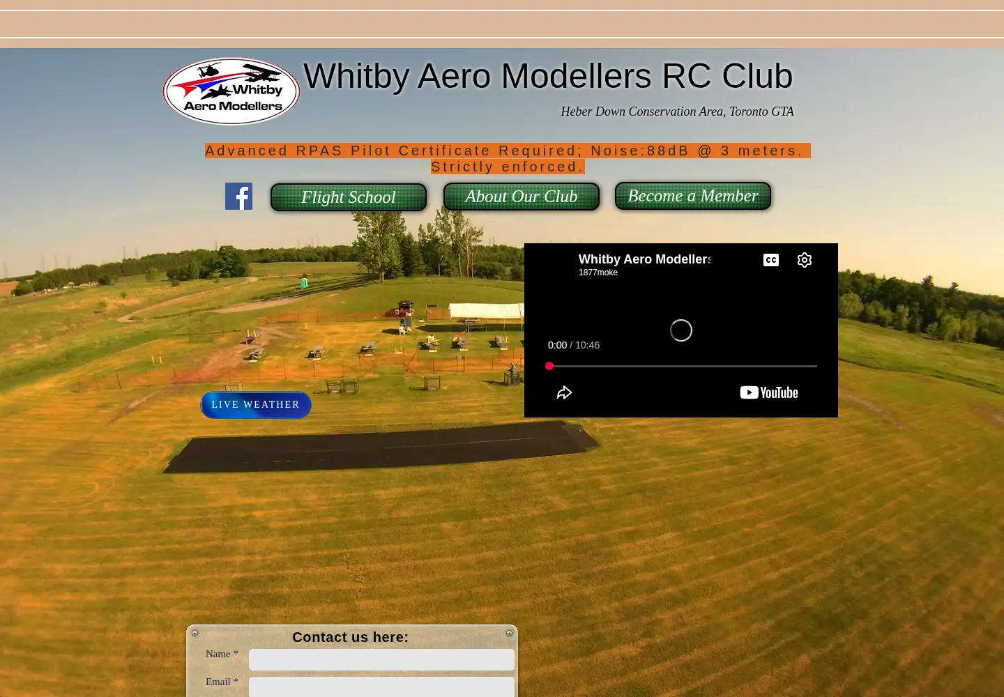 Screenshot of whitbyaeromodellers.com