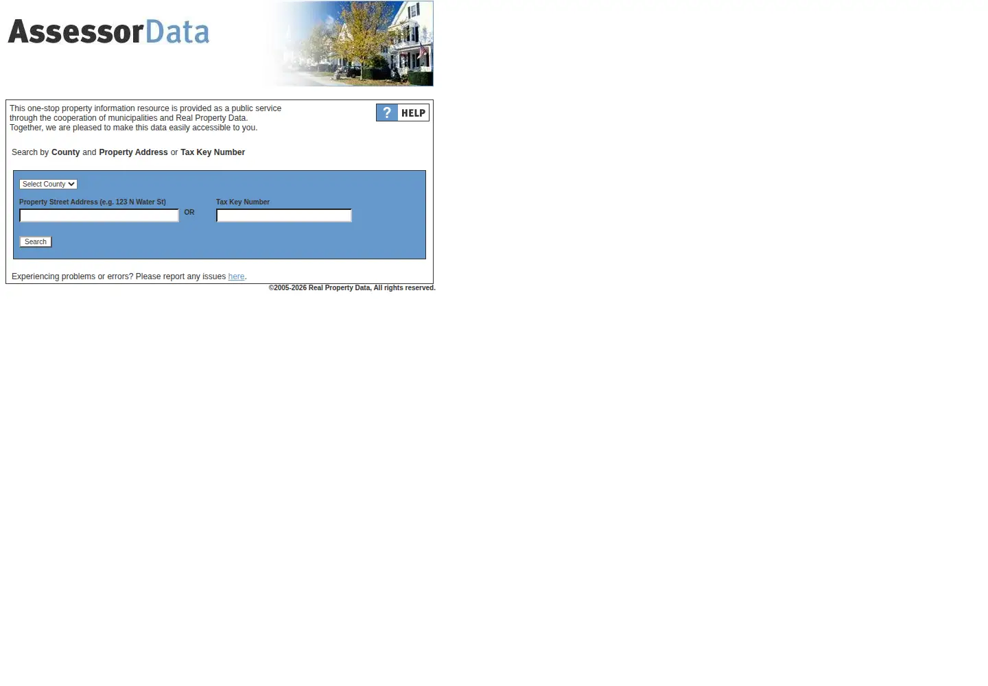Screenshot of assessordata.org