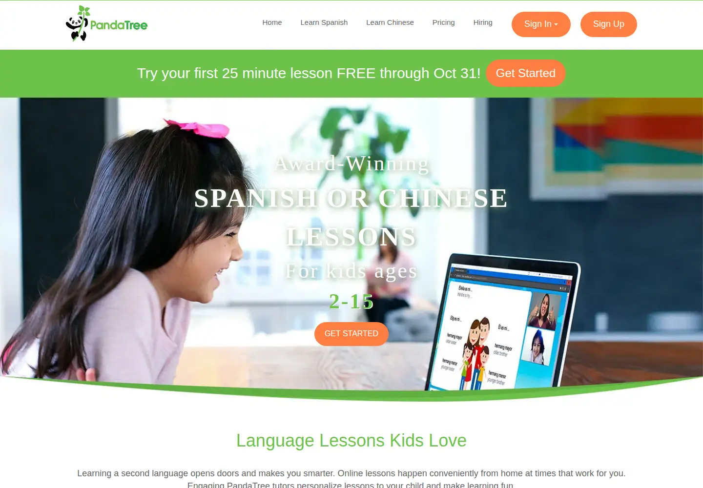 Screenshot of pandatree.com