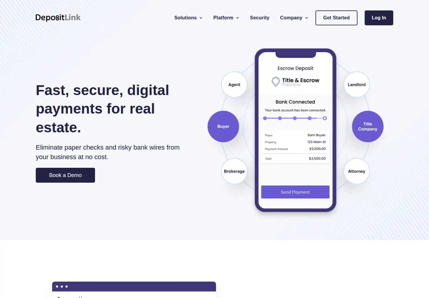 Screenshot of depositlink.com