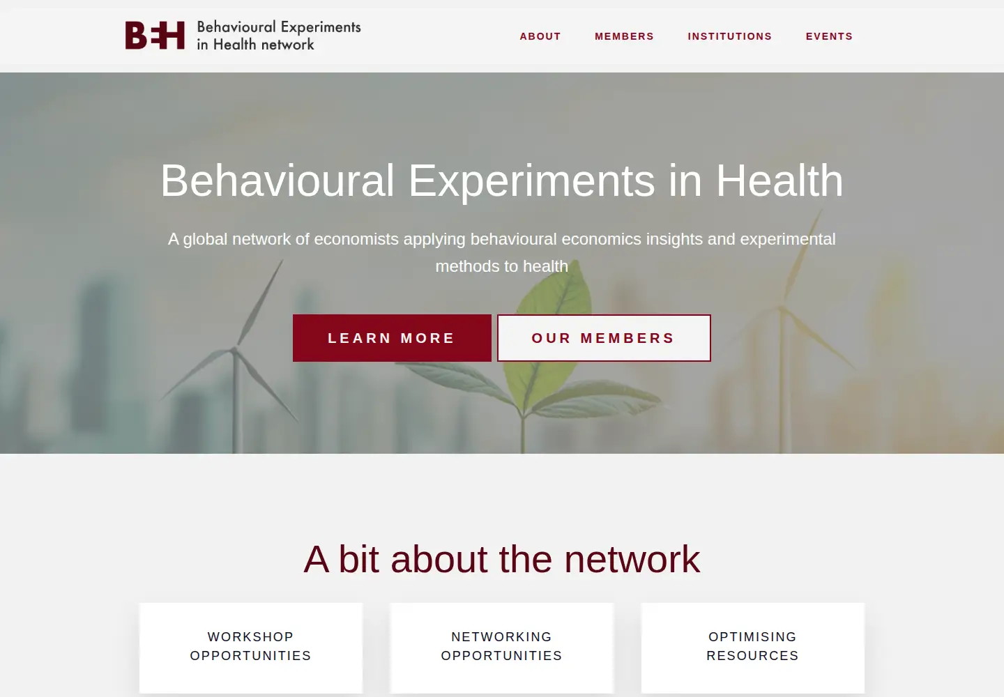 Screenshot of beh.network