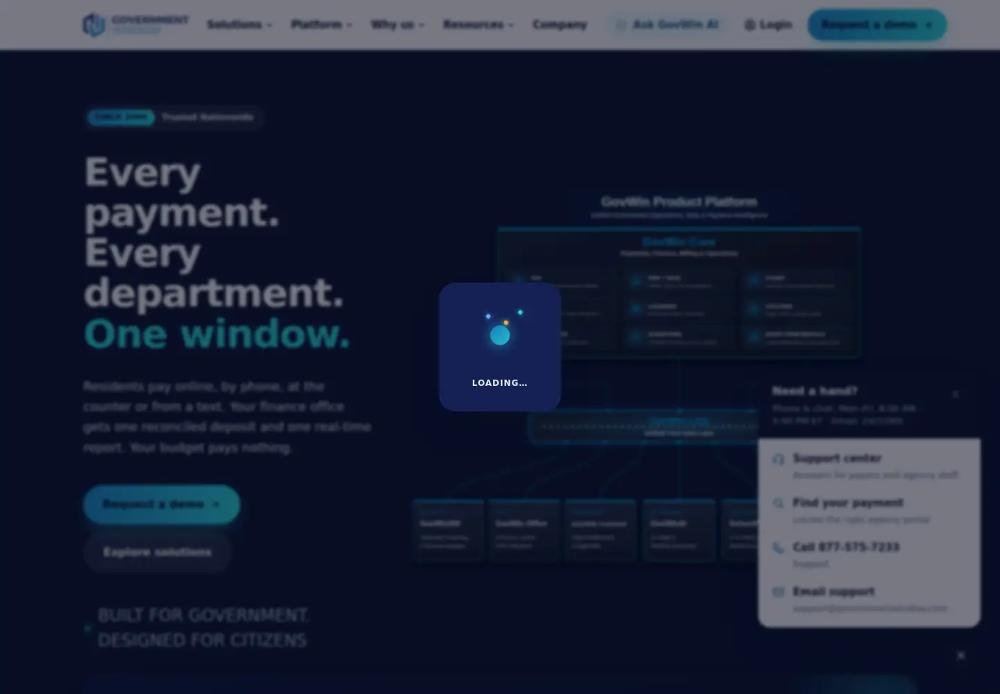 Screenshot of governmentwindow.com