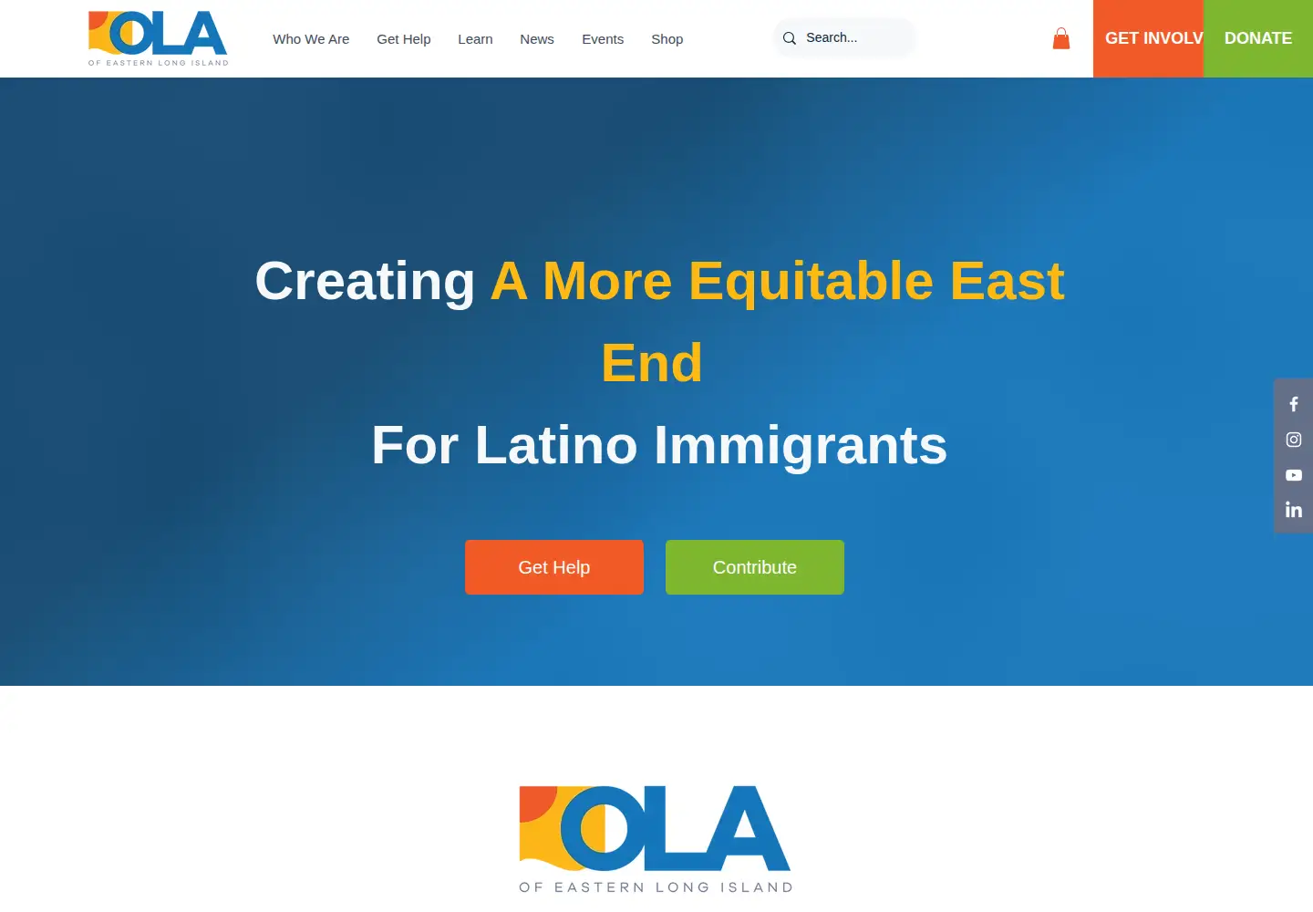 Screenshot of olaofeasternlongisland.org