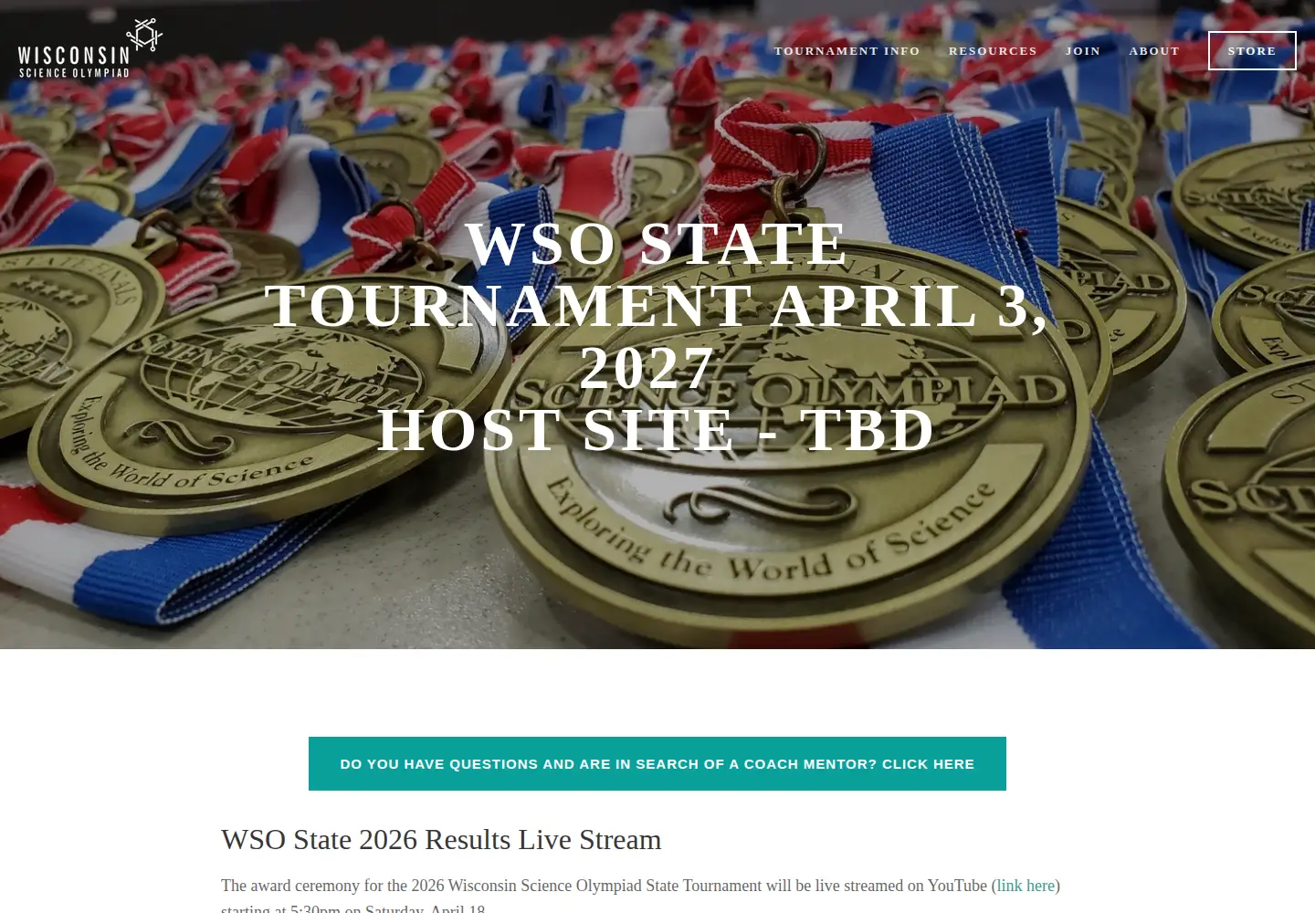 Captured homepage of wisconsinso.org in the current scan