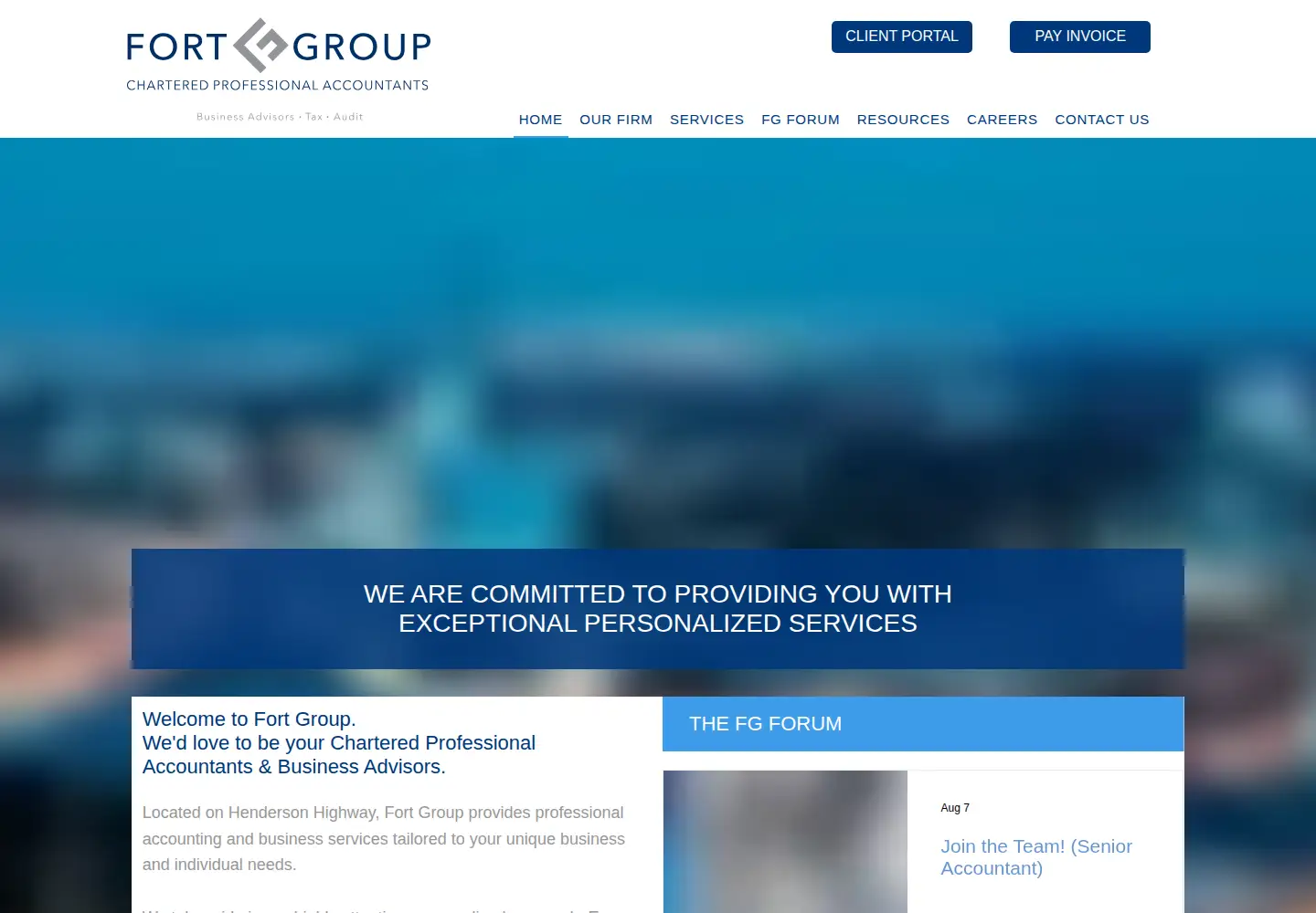 Screenshot of fortgroupcpa.ca