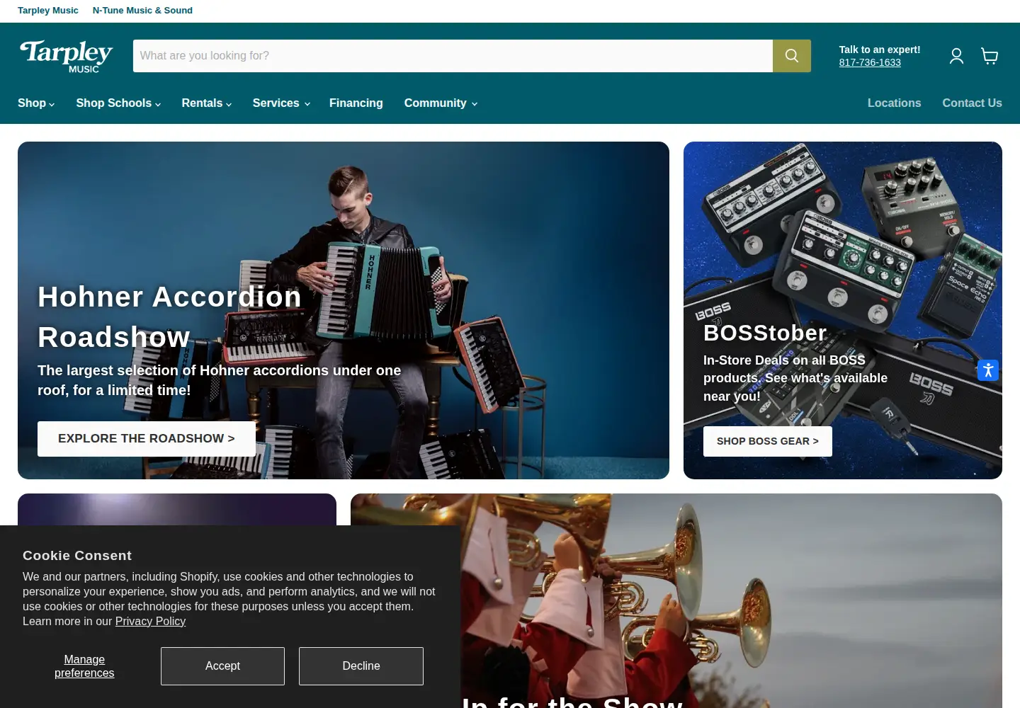 Screenshot of tarpleymusic.com
