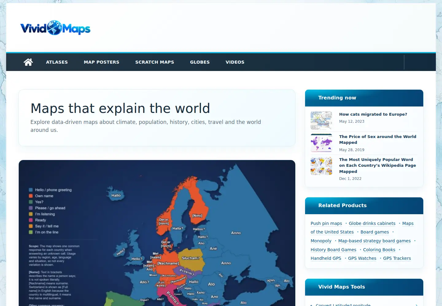 Screenshot of vividmaps.com