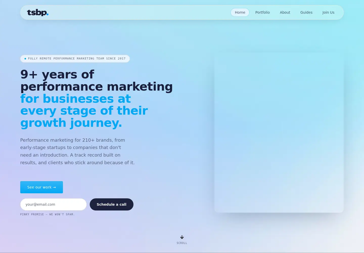 Screenshot of thesmallbusinessproject.com