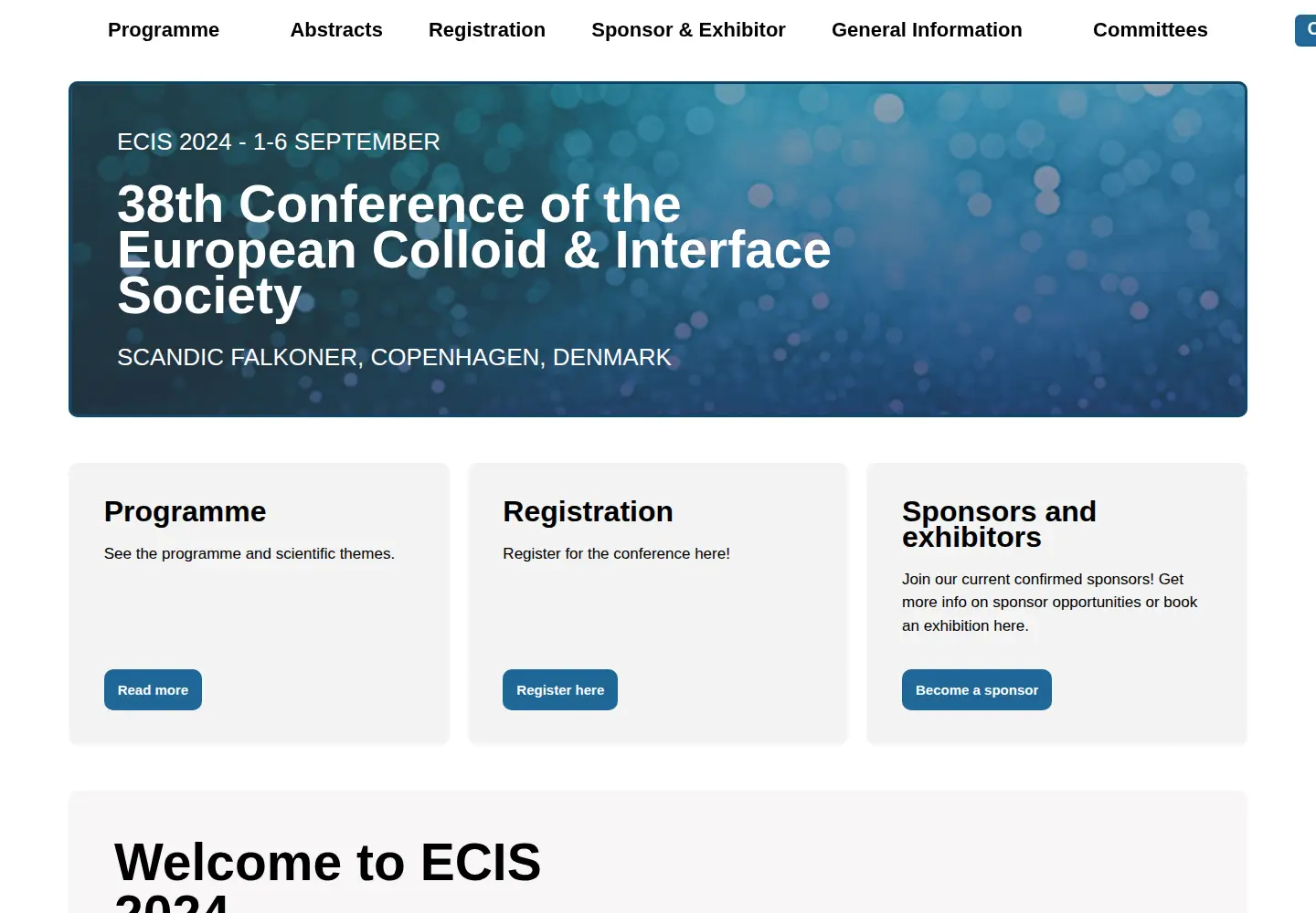Screenshot of ecis2024.org