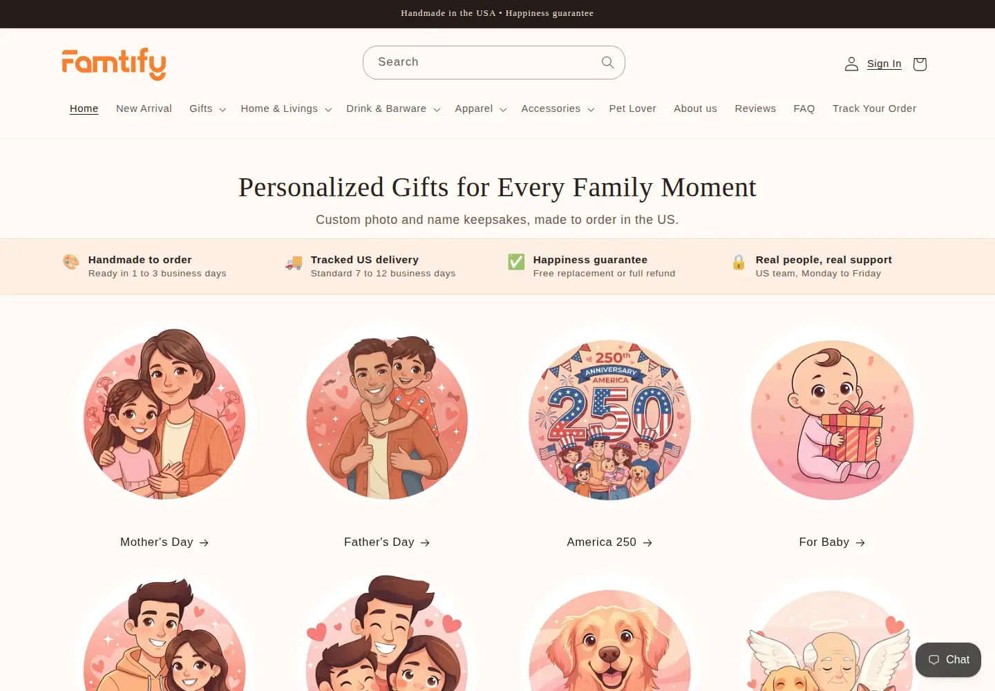 Screenshot of famtify.com