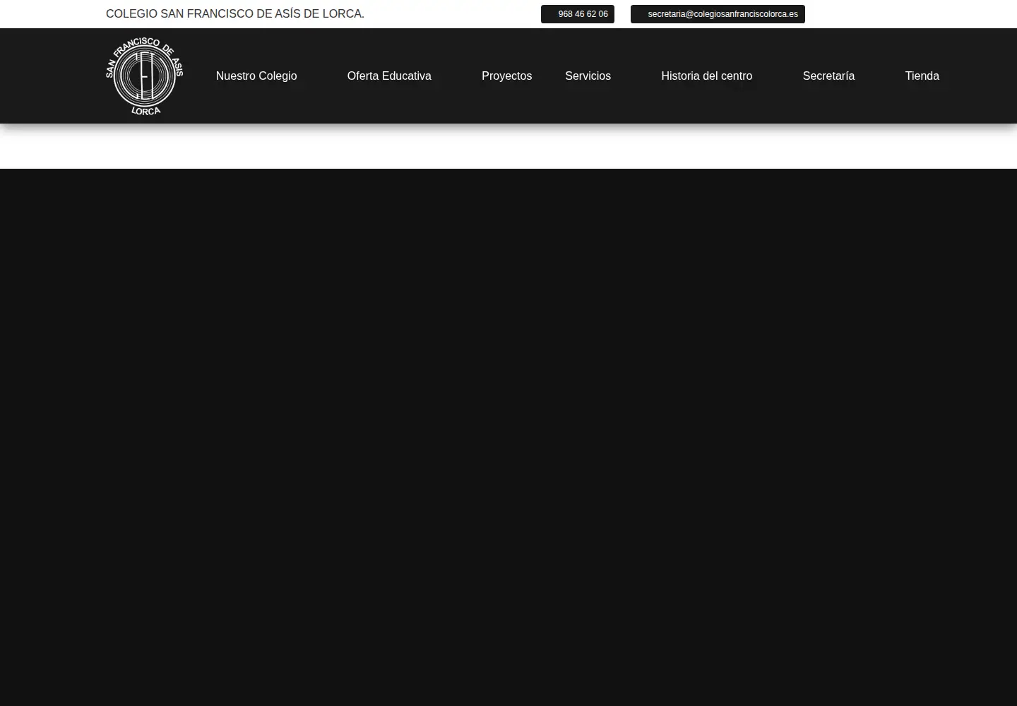 Captured homepage of colegiosanfranciscolorca.es in the current scan
