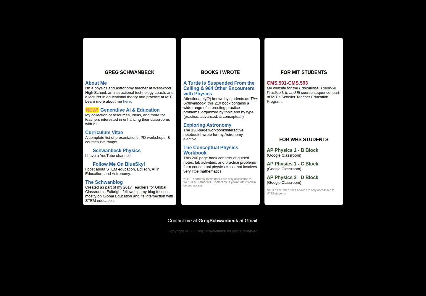 Screenshot of schwanbeck.org