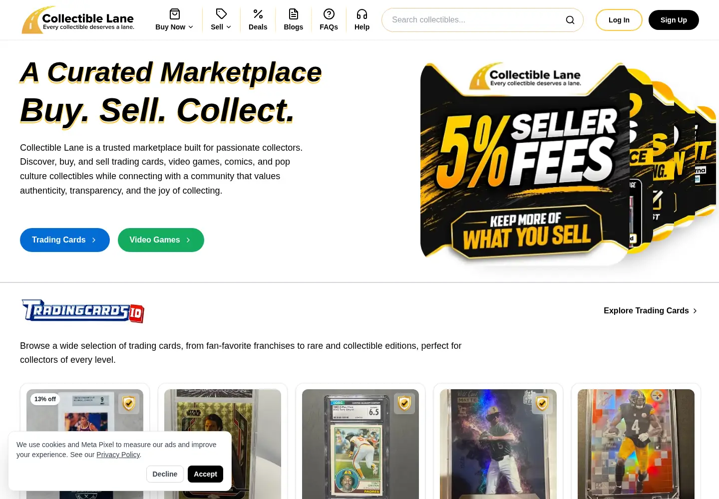 Screenshot of collectiblelane.com