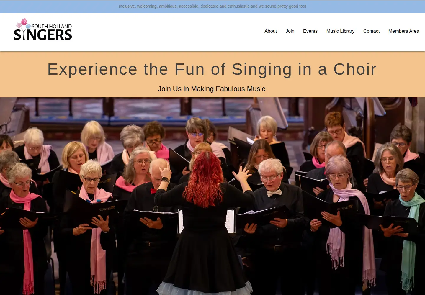 Captured homepage of southhollandsingers.co.uk in the current scan
