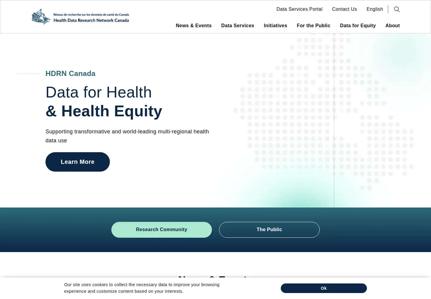 Captured homepage of hdrn.ca in the current scan