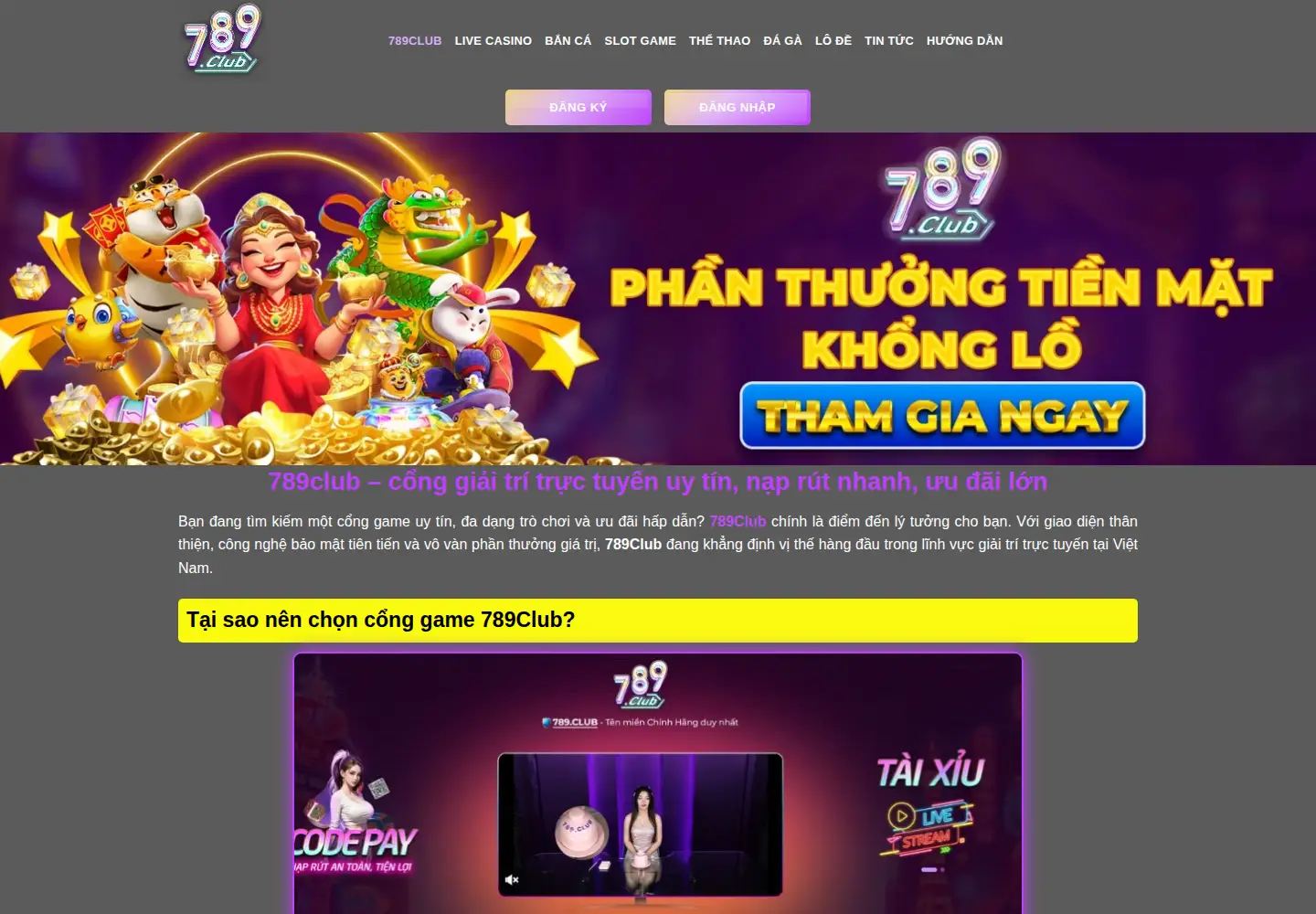 Screenshot of 789clubvn.mov