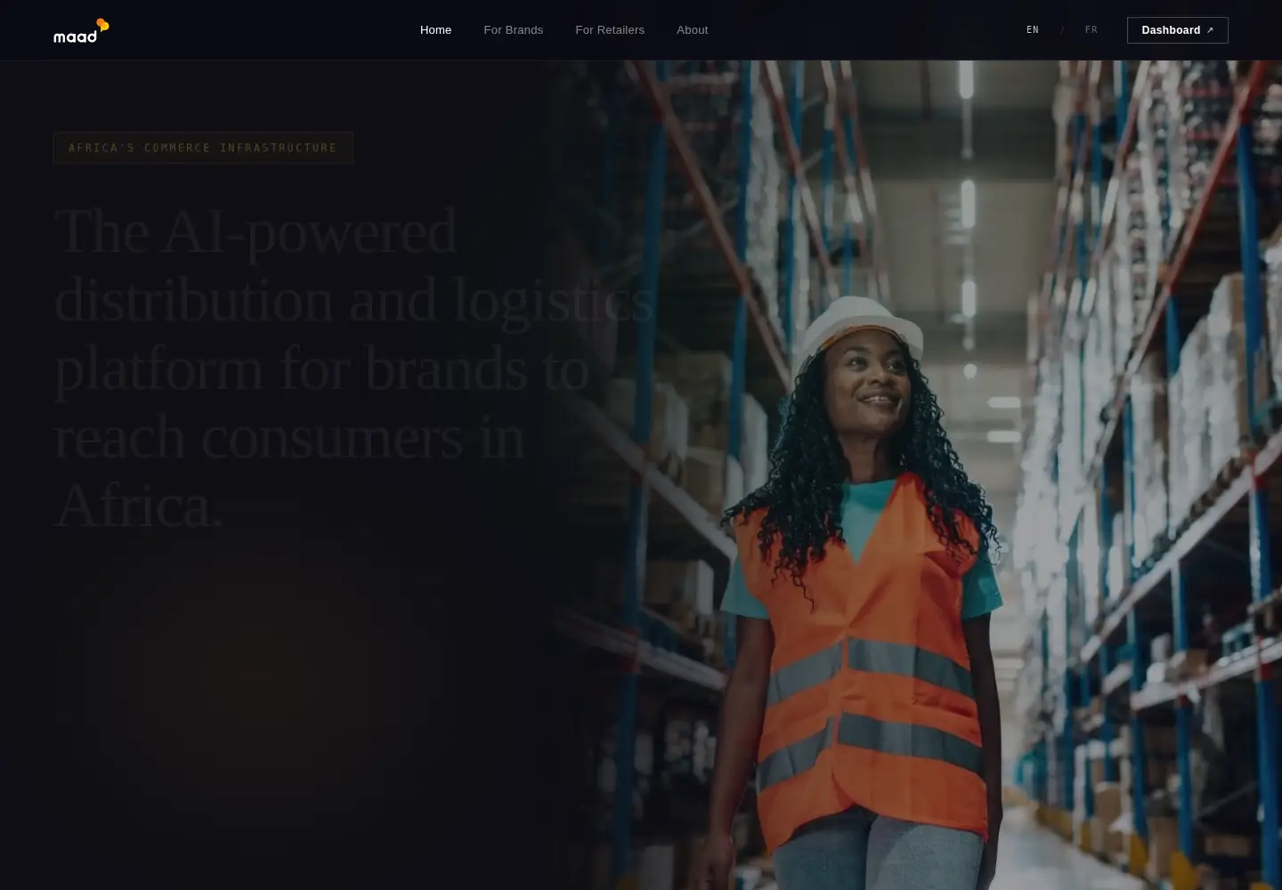 Captured homepage of maad.io in the current scan