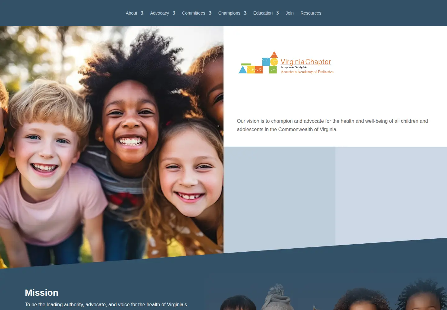 Screenshot of virginiapediatrics.org