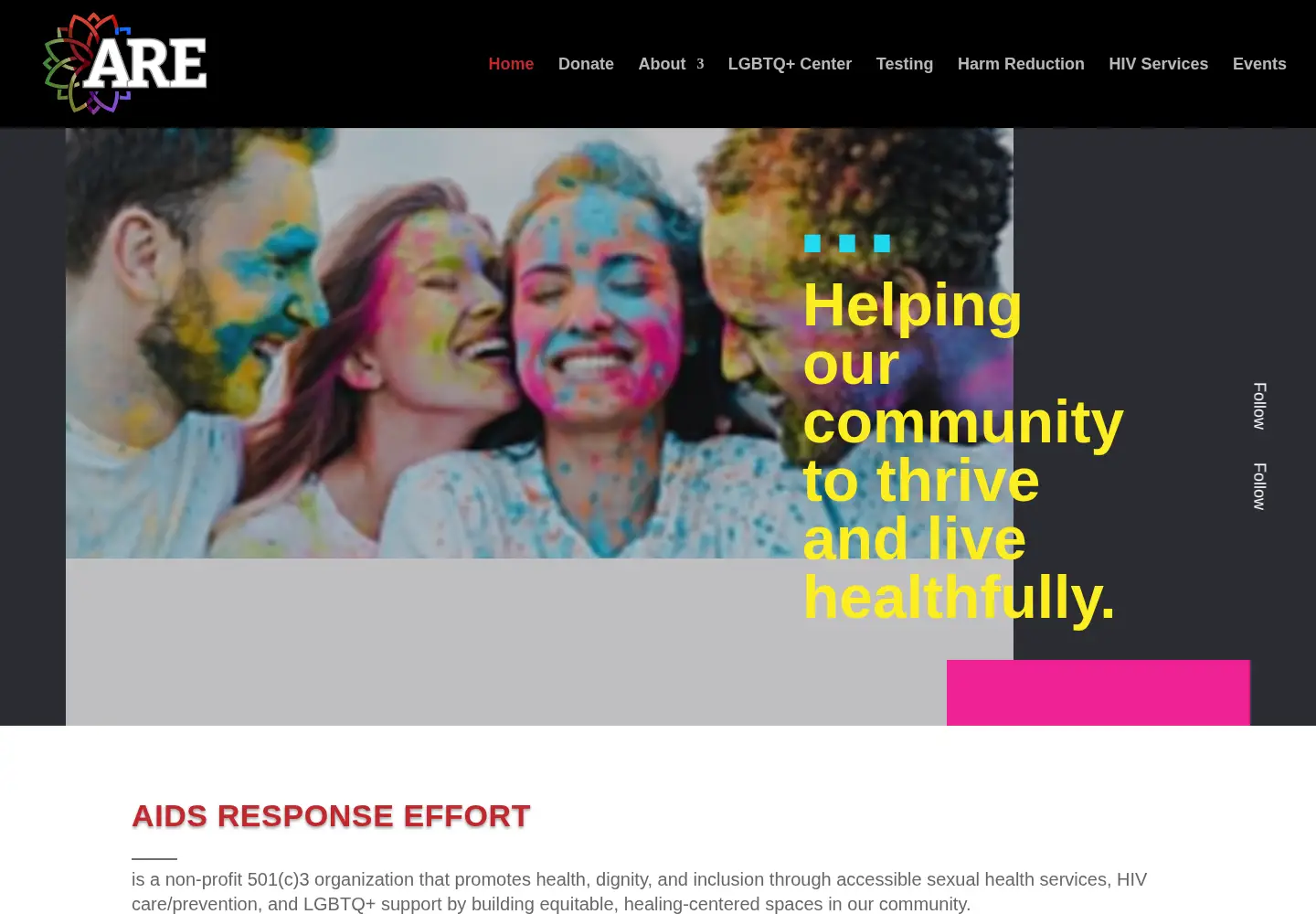 Screenshot of aidsresponseeffort.org