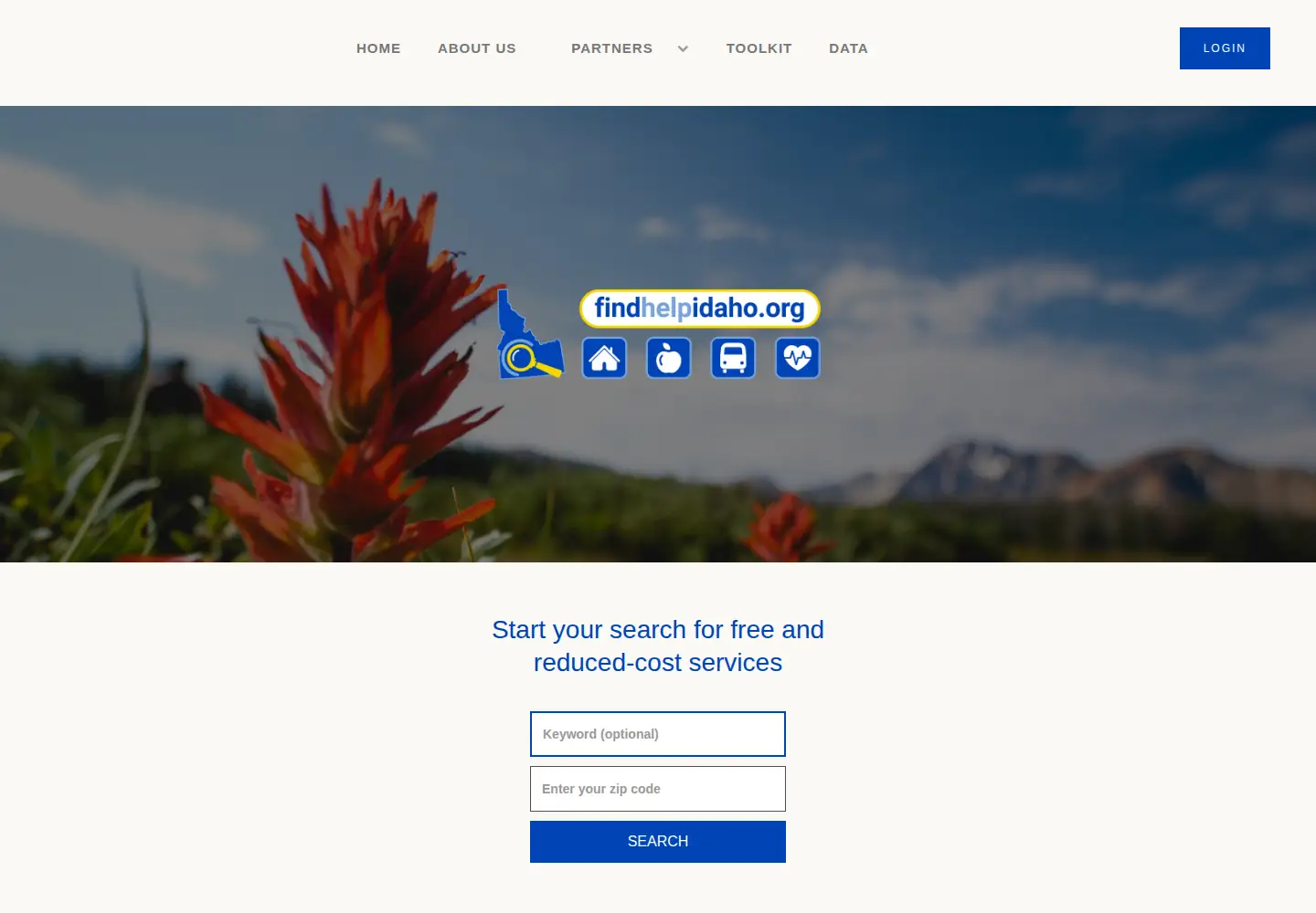 Screenshot of findhelpidaho.org