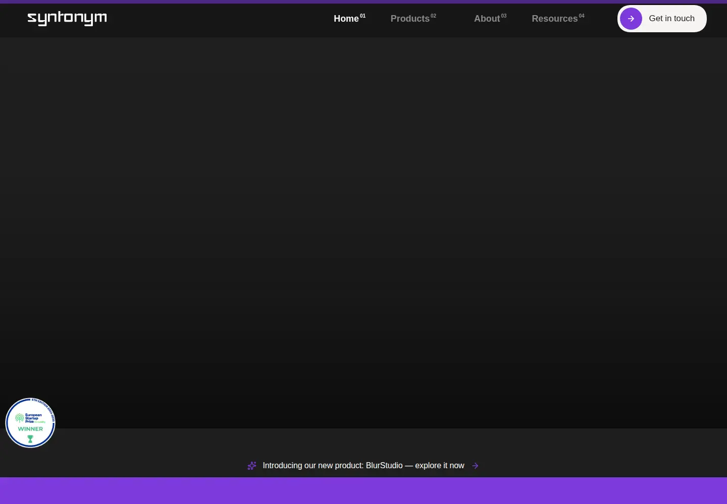 Captured homepage of syntonym.com in the current scan