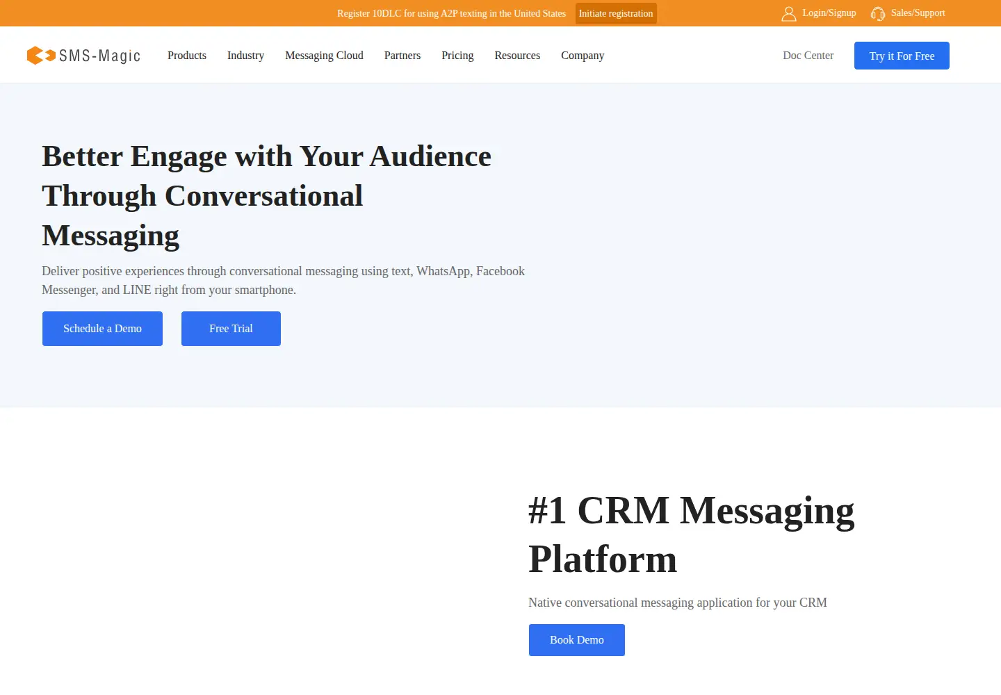 Screenshot of sms-magic.com
