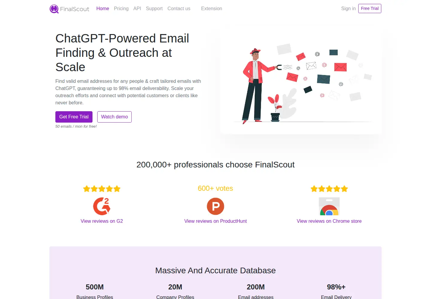 Captured homepage of finalscout.com in the current scan