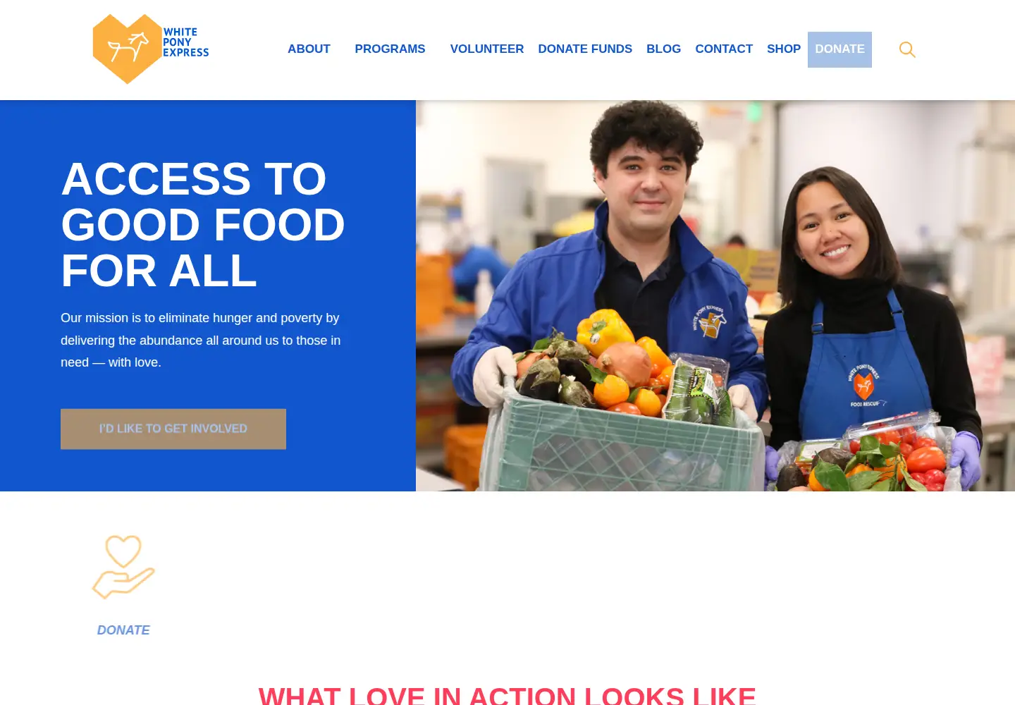 Screenshot of whiteponyexpress.org