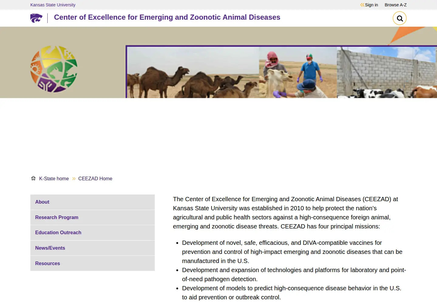 Captured homepage of ceezad.org in the current scan